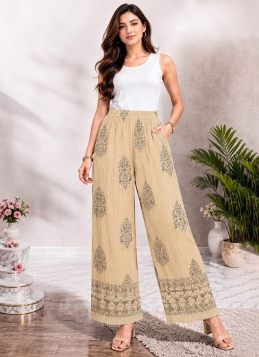 PRINTED PLEATED PALAZZO - Catalog # 66051 (Set of 6 Only Bottoms)
