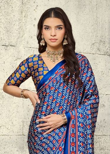 PURE AJRAKH 40 - Catalog # 66083 (Set of 6 Sarees)