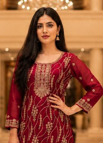 SERIES 2129 - Catalog # 66116 (Set of 3 Readymade Salwar Suits)