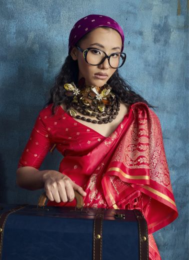 KANTHKALA SAPPHIRE - Catalog # 66130 (Set of 6 Sarees)