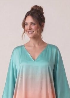 SATIN BREEZE 10 - Catalog # 66144 (Set of 8 Kaftans / Ponchos)