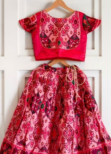 KIDS PATOLA SERIES 12 - Catalog # 66206 (Set of 4 Readymade Lehengas)