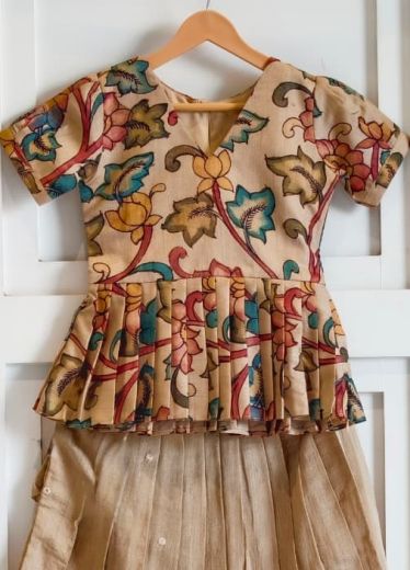 KIDS KALAMKARI SERIES 2162 - Catalog # 66208 (Set of 4 Readymade Lehengas)