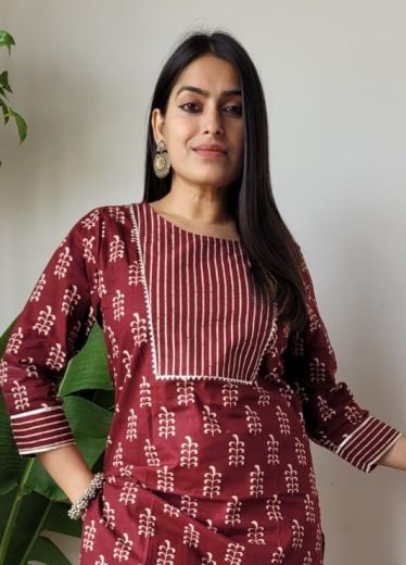 HAND BLOCK PRINTED CO-ORD SETS 2 - Catalog # 66217 (Set of 10 Tops With Bottoms)