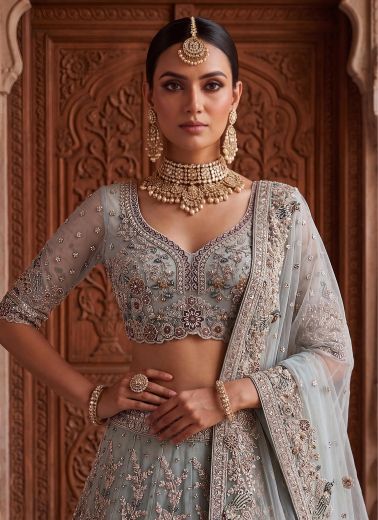 SERIES 3038 - Catalog # 66342 (Set of 2 Semi-Stitched Lehengas)