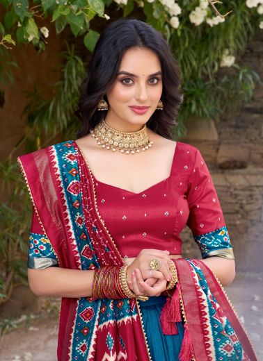 SERIES 1221-1680 - Catalog # 66371 (Set of 5 Semi-Stitched Lehengas)