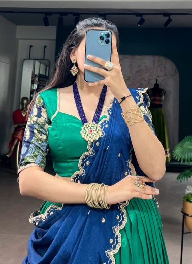 SERIES 1220 - Catalog # 66386 (Set of 4 Semi-Stitched Lehengas)