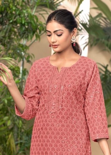 KIARA - Catalog # 66391 (Set of 3 SIZE-SETS [Readymade Women's Kurtis / Tops])