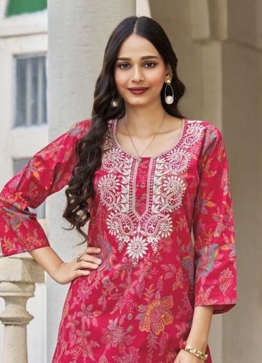 SUMMER SHINE 3 - Catalog # 66406 (Set of 8 Readymade Women's Kurtis / Tops)