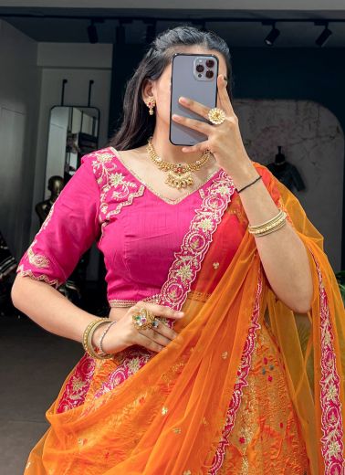 SERIES 2062 - Catalog # 66511 (Set of 4 Semi-Stitched Lehengas)