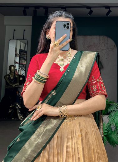 SERIES 2058 - Catalog # 66518 (Set of 2 Semi-Stitched Lehengas)