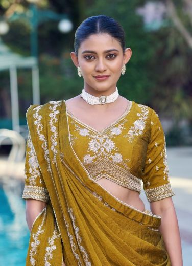 SERIES 1464 - Catalog # 66525 (Set of 4 Semi-Stitched Lehengas)