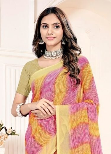 STAR CHIFFON 255 - Catalog # 66569 (Set of 6 Sarees)