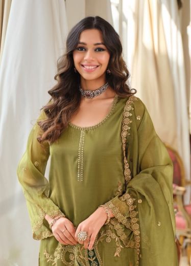FIRDAUS - Catalog # 66581 (Set of 3 Readymade Salwar Suits)