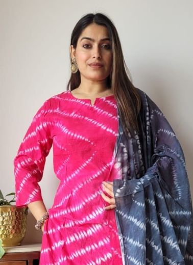 PURE HAND BAGRU PRINT COTTONS 7 - Catalog # 66623 (Set of 10 Readymade Salwar Suits)