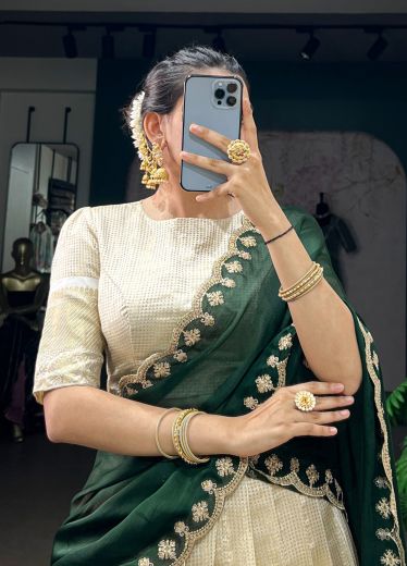 SERIES 2011 - Catalog # 66682 (Set of 3 Semi-Stitched Lehengas)