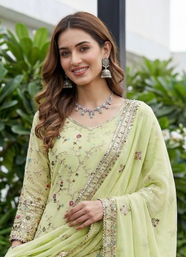 DESIGN 5152 - Catalog # 66722 (Set of 6 Readymade Salwar Suits)