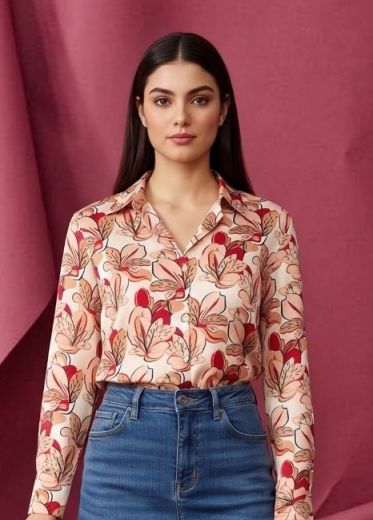 SHIRT 1 - Catalog # 66734 (Set of 12 Readymade Women's Kurtis / Tops)