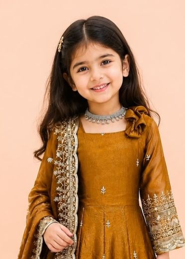 KIDS DESIGN 252 - Catalog # 66745 (Set of 2 Readymade Salwar Suits)