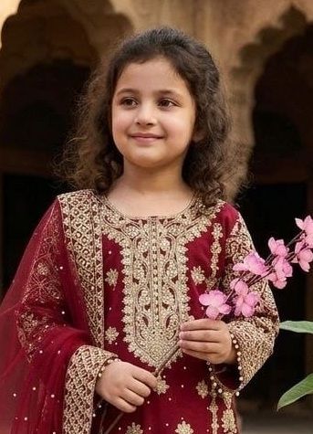 KIDS DESIGN 5691 - Catalog # 66778 (Set of 2 Readymade Salwar Suits)
