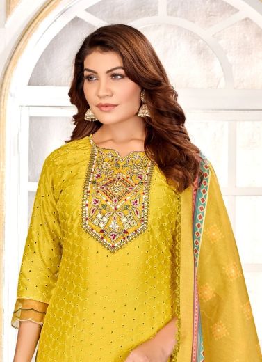 DESIGN P50 - Catalog # 66803 (Set of 7 SIZE-SETS [Readymade Salwar Suits])