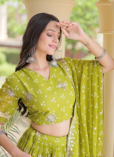 DESIGN 7179 - Catalog # 66838 (Set of 4 Readymade Lehengas)