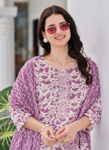COTTON PLUS 3 - Catalog # 66868 (Set of 8 Readymade Salwar Suits)