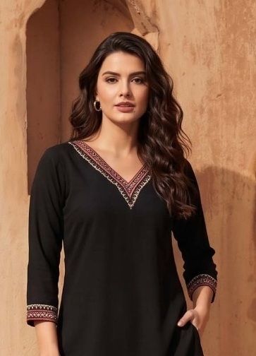 CHARVI - Catalog # 66871 (Set of 6 Readymade Women's Kurtis / Tops)