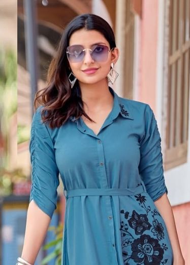 ARICA 2 - Catalog # 66873 (Set of 6 Readymade Women's Kurtis / Tops)