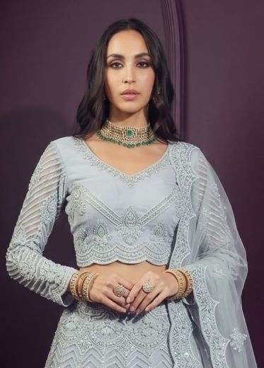DESIGN 1091 - Catalog # 66888 (Set of 5 Semi-Stitched Lehengas)