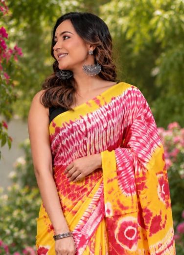 PURE MULMUL COTTON BAGRU PRINTS 10 - Catalog # 66900 (Set of 10 Sarees)