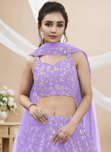 RUHANA 1 - Catalog # 66920 (Set of 6 Semi-Stitched Lehengas)