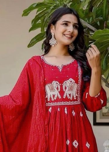 DESIGN 1136 - Catalog # 66987 (Set of 3 Readymade Salwar Suits)