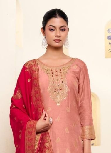 SUNEHRI - Catalog # 66998 (Set of 4 Readymade Salwar Suits)