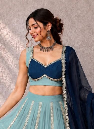 GHOOMER - Catalog # 67013 (Set of 4 Readymade Lehengas)
