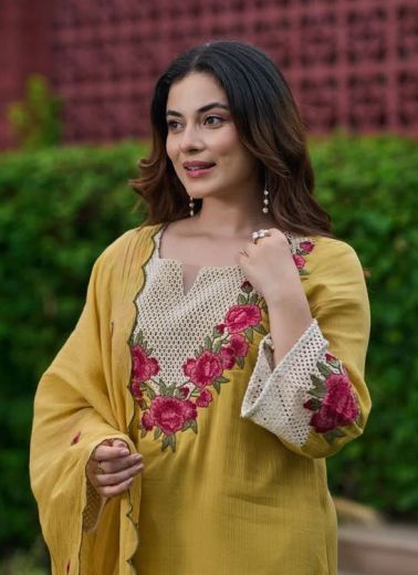 DESIGN 168 - Catalog # 67034 (Set of 3 Readymade Salwar Suits)