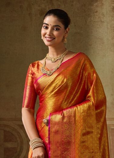 KANCHI PATTU SILK - Catalog # 67041 (Set of 7 Sarees)