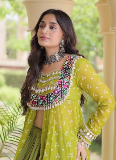 DESIGN 5081 - Catalog # 67071 (Set of 4 Readymade Lehengas)
