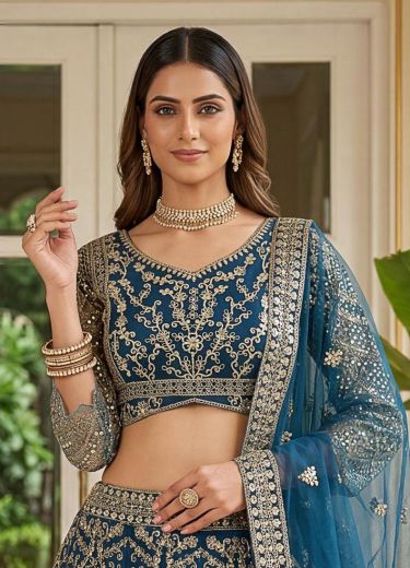 DESIGN 5159 - Catalog # 67075 (Set of 3 Semi-Stitched Lehengas)