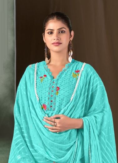 ZAVERI - Catalog # 67112 (Set of 4 SIZE-SETS [Readymade Salwar Suits])