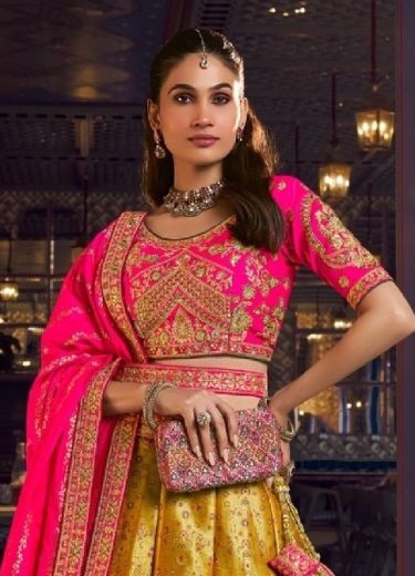 VRIDAVAN 73 - Catalog # 67125 (Set of 6 Semi-Stitched Lehengas)