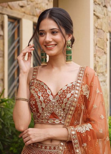 DESIGN 5190 - Catalog # 67131 (Set of 2 Semi-Stitched Lehengas)