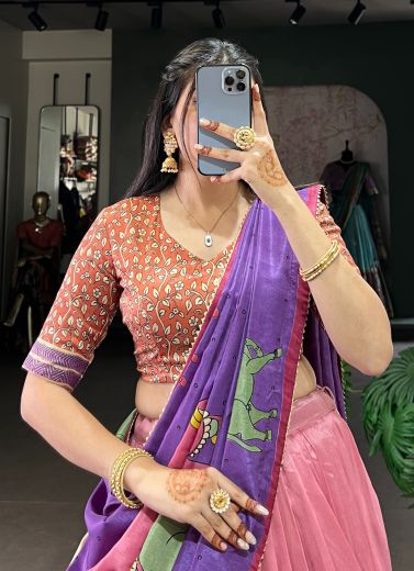 DESIGN 1235 - Catalog # 67134 (Set of 3 Semi-Stitched Lehengas)