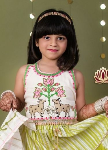 NAVRATRI SPECIAL KIDS LEHENGA CO-ORD SET 2 - Catalog # 67144 (Set of 8 Readymade Lehengas)