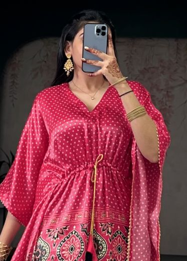 PURE GAJJI SILK KAFTAN COLLECTION 3 - Catalog # 67163 (Set of 10 Kaftans / Ponchos)