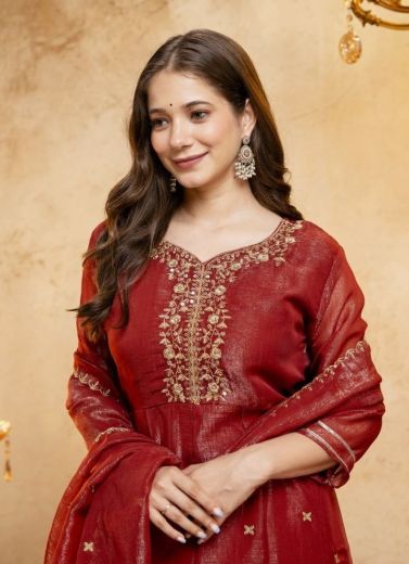 CRUNCHY SILK - Catalog # 67213 (Set of 4 Readymade Salwar Suits)