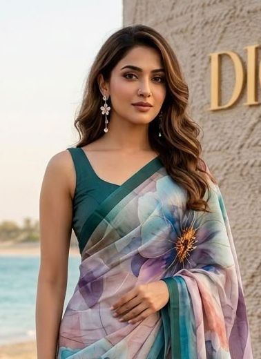 RUBY CREPE - Catalog # 67214 (Set of 8 Sarees)