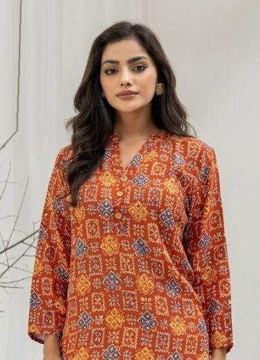 DESIGN 11 - Catalog # 67215 (Set of 7 Readymade Women's Kurtis / Tops)