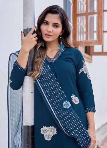 VASUDHA - Catalog # 67253 (Set of 6 Readymade Salwar Suits)