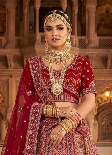 DESIGN 890 - Catalog # 67288 (Set of 9 Semi-Stitched Lehengas)
